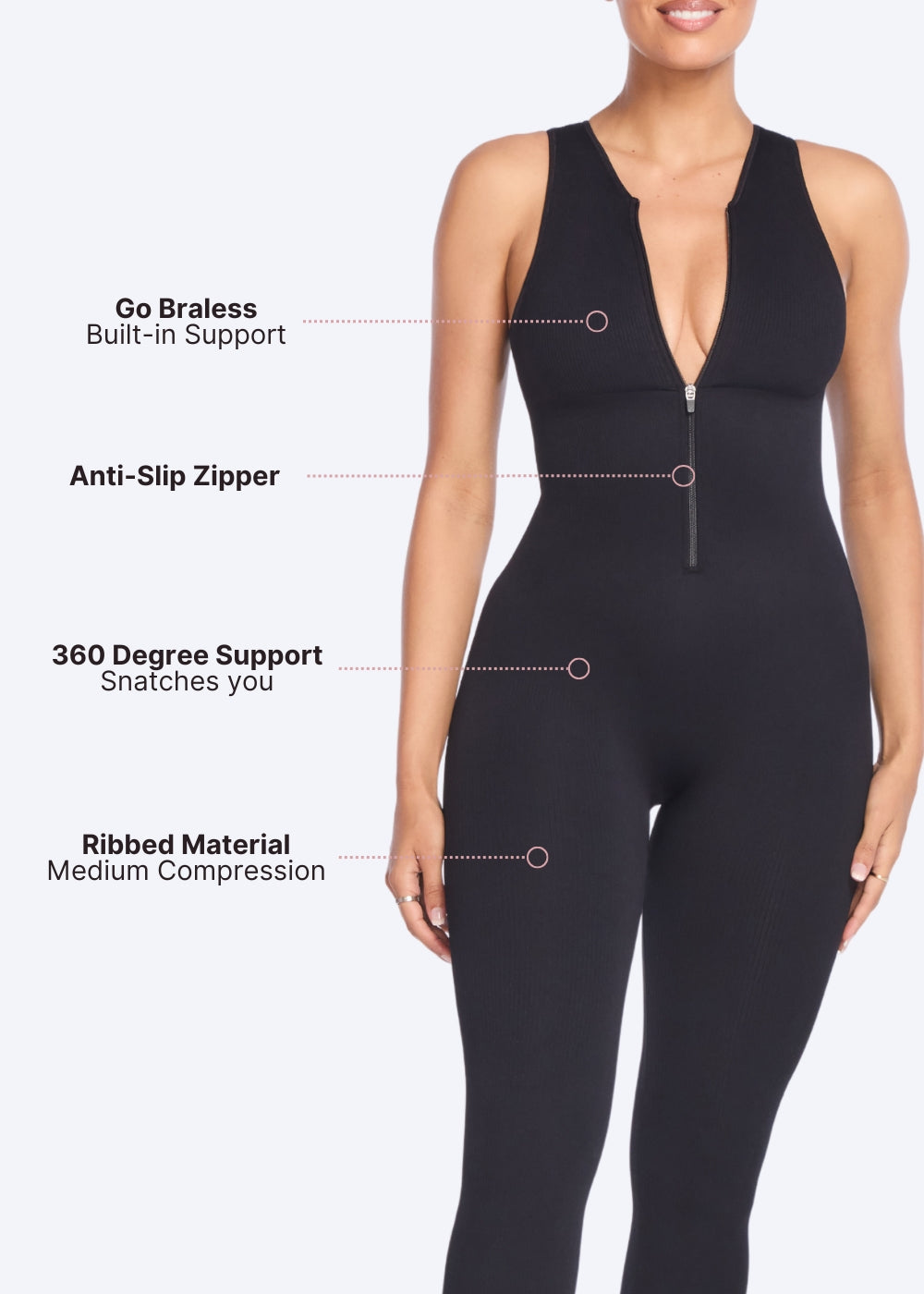 Front Zip Jumpsuit